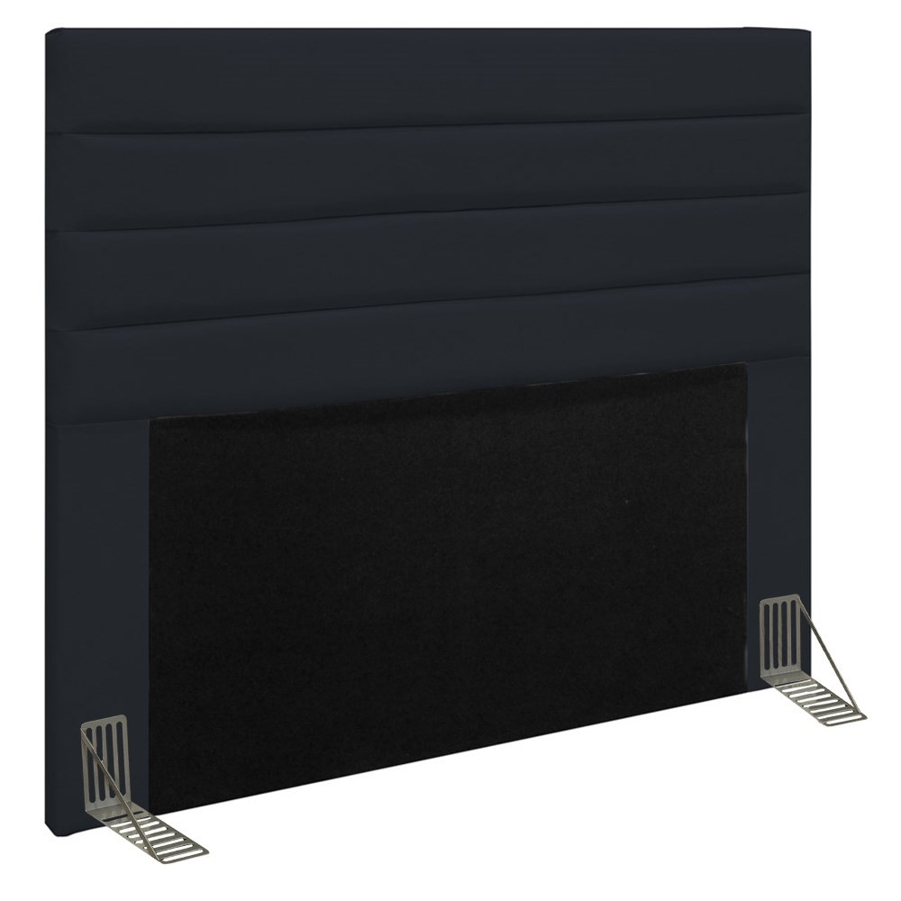 Cabeceira Cama Box Casal Queen 160cm Rubi D10 Corano Preto - Mpozenato