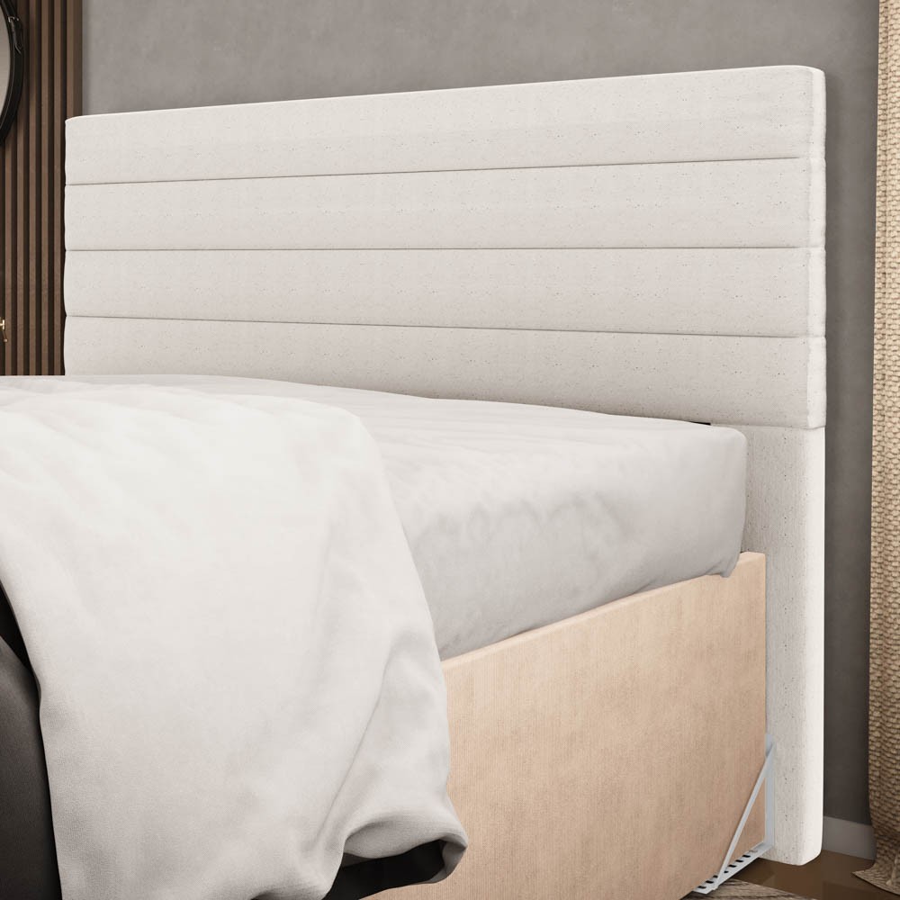 Cabeceira Cama Box Casal Queen 160cm Rubi W01 Linho Cru - Mpozenato