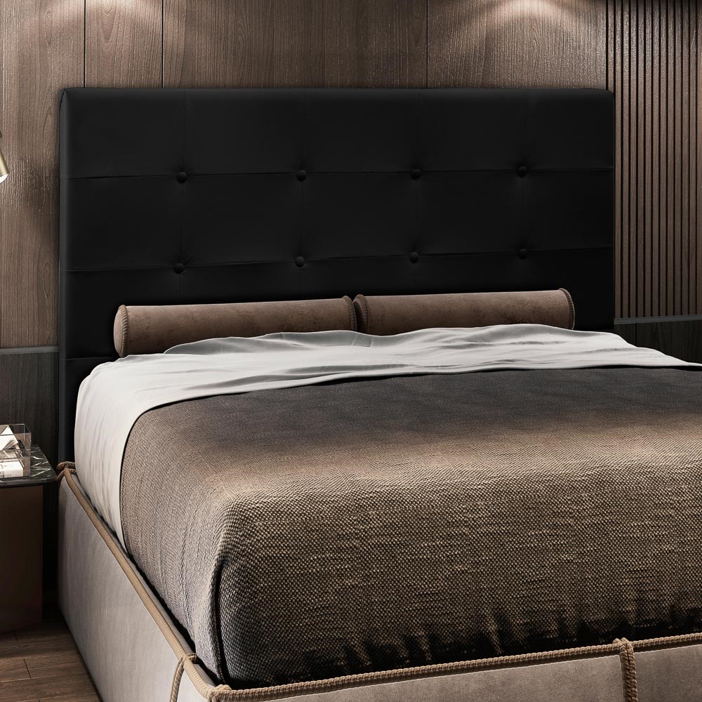 Cabeceira Cama Box Casal Queen 160cm Safira Sintético I02 Preto - Mpozenato