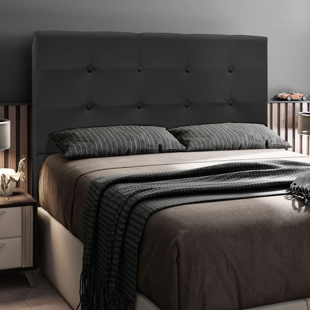 Cabeceira Cama Box Casal Queen 160cm Safira Suede I02 Preto - Mpozenato