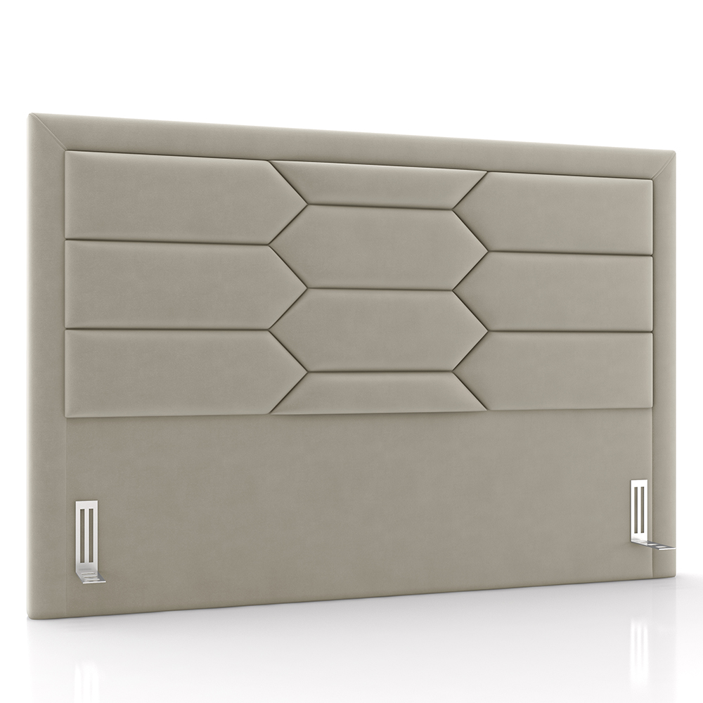 Cabeceira Cama Box Casal Queen 160cm Texas P02 Veludo Bege - Mpozenato