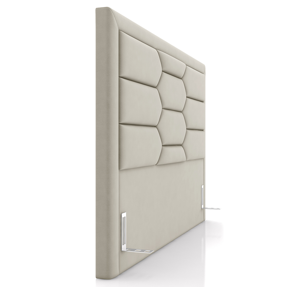 Cabeceira Cama Box Casal Queen 160cm Texas P02 Veludo Bege - Mpozenato