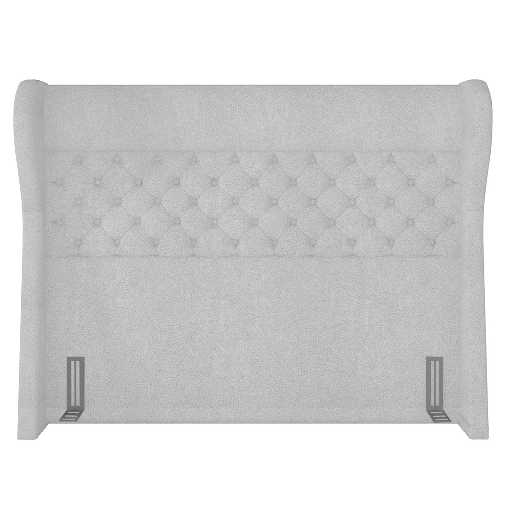 Cabeceira Cama Box Casal Queen 160cm Trinidad P02 Boucle Branco - Mpozenato