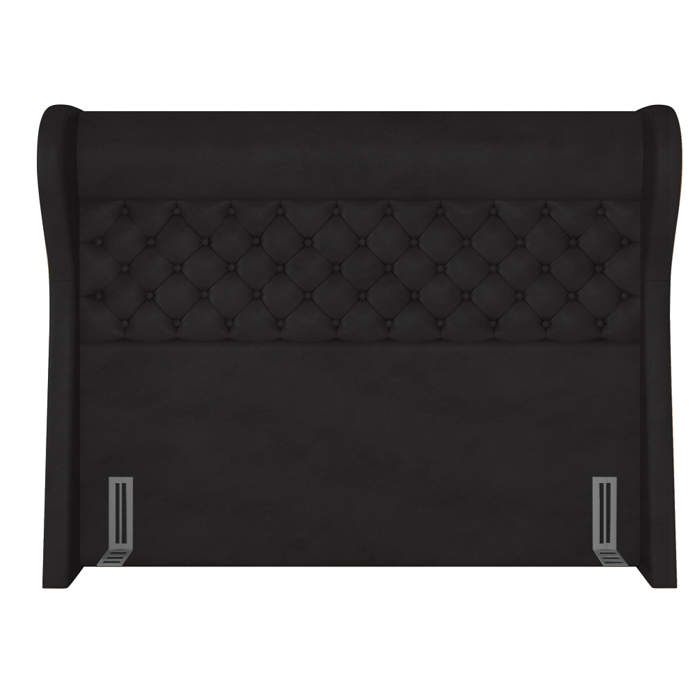 Cabeceira Cama Box Casal Queen 160cm Trinidad P02 Sintético Preto - Mpozenato