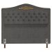 Cabeceira Cama Box Casal Queen 160cm com Tachas Imperial J02 Linho Grafite - Mpozenato