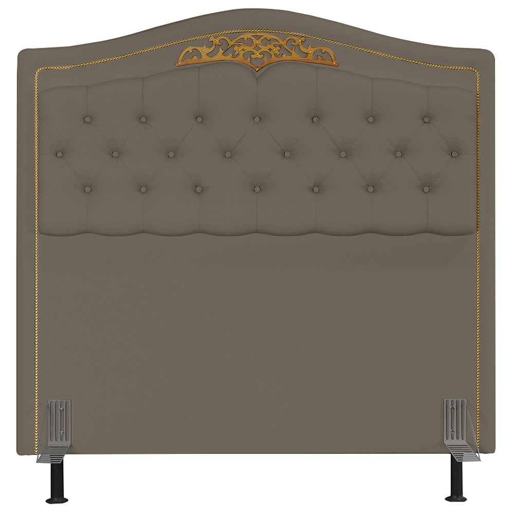 Cabeceira Cama Box Casal Queen 160cm com Tachas Imperial J02 Sintético Areia - Mpozenato