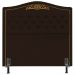 Cabeceira Cama Box Casal Queen 160cm com Tachas Imperial J02 Sintético Marrom Escuro - Mpozenato