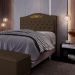 Cabeceira Cama Box Casal Queen 160cm com Tachas Imperial Veludo J02 Chocolate - Mpozenato