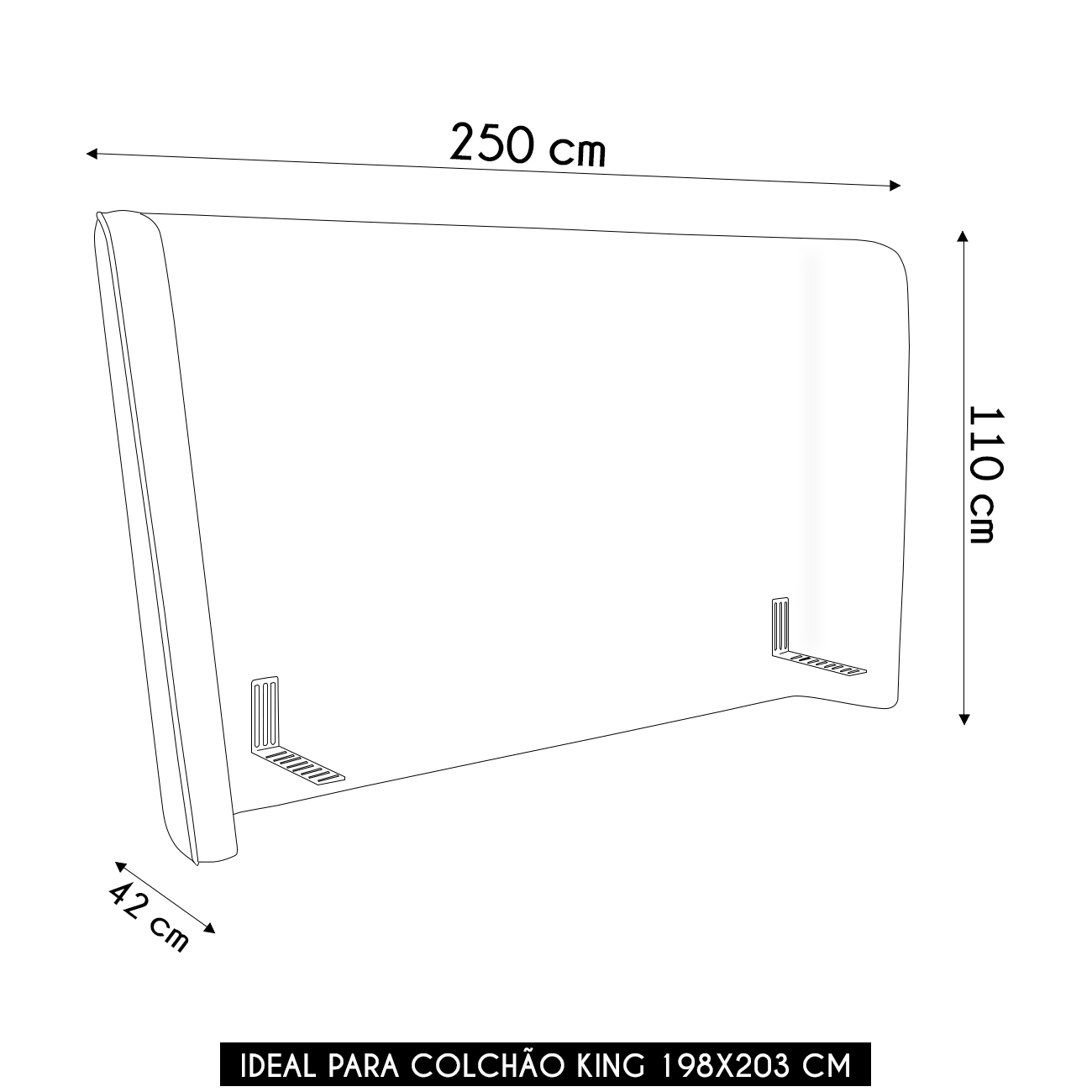 Cabeceira Cama Box King 195cm Nicea P02 Veludo Bege - Mpozenato