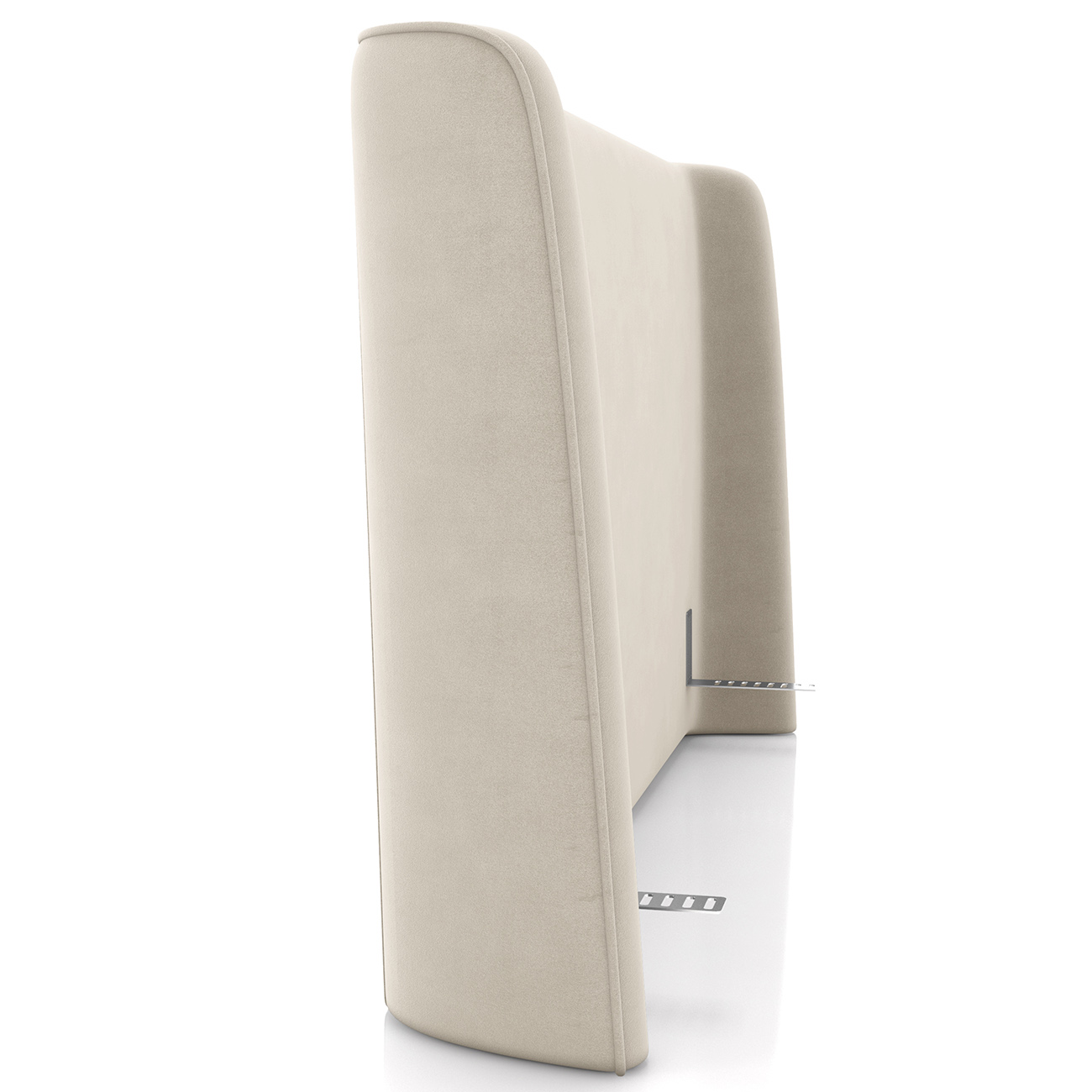 Cabeceira Cama Box King 195cm Nicea P02 Veludo Bege - Mpozenato