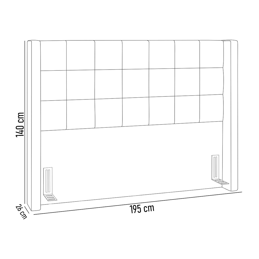 Cabeceira Cama Box King 195cm Pisa P02 Sintético Caramelo - Mpozenato