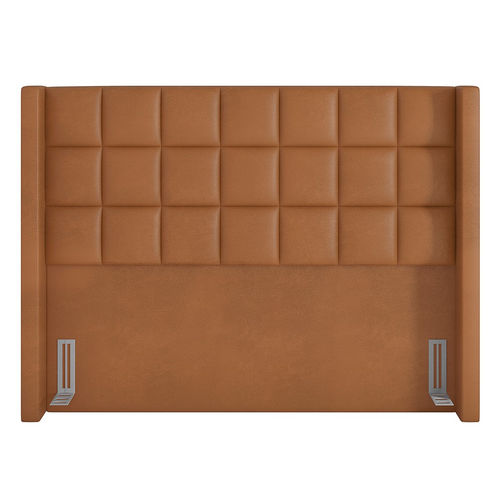 Cabeceira Cama Box King 195cm Pisa P02 Sintético Caramelo - Mpozenato