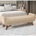 Cabeceira Cama Box King 195cm Pisa e Recamier Neville P02 Bouclé Bege - Mpozenato