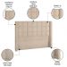 Cabeceira Cama Box King 195cm Pisa e Recamier Neville P02 Bouclé Bege - Mpozenato