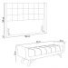Cabeceira Cama Box King 195cm Pisa e Recamier Neville P02 Sintético Caramelo - Mpozenato