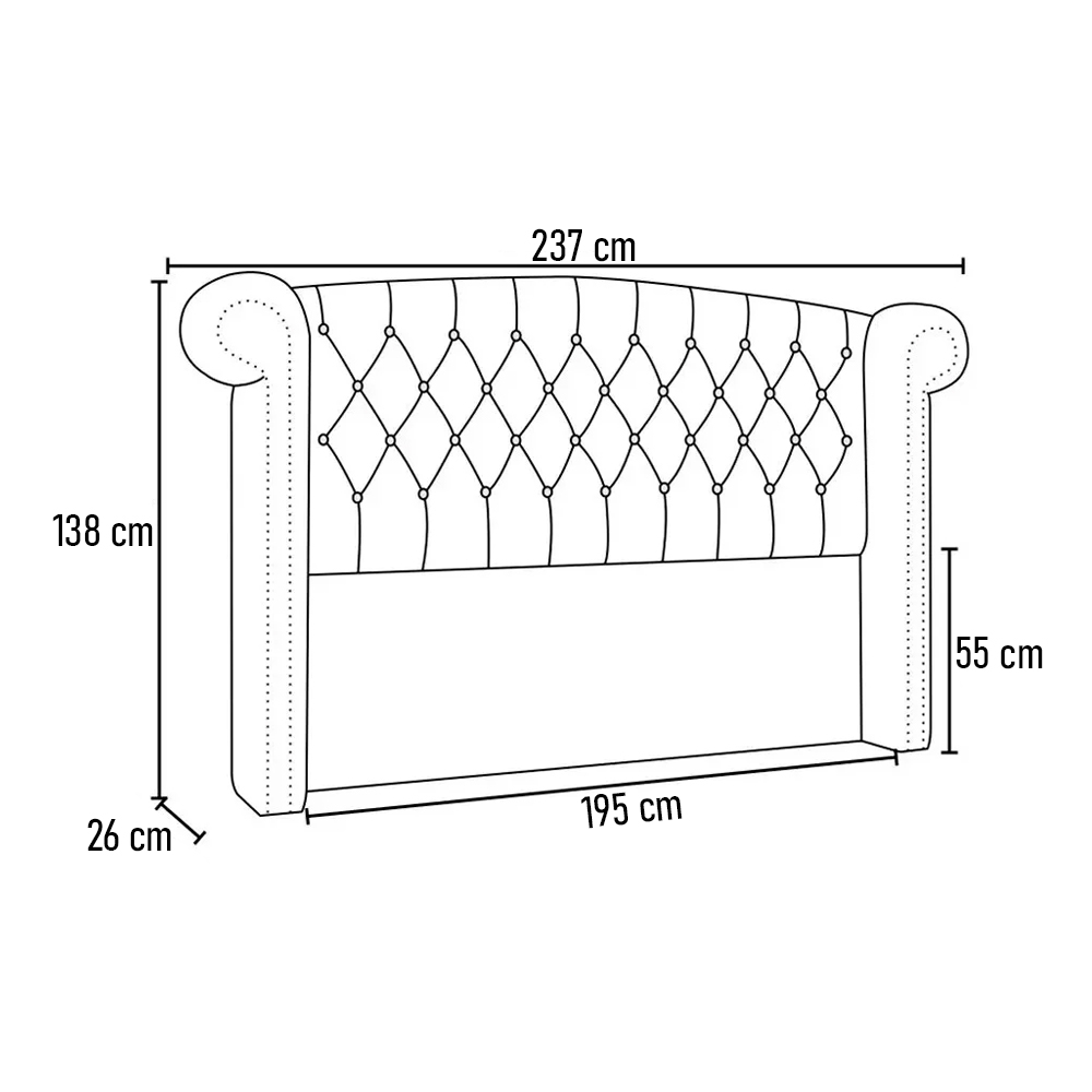 Cabeceira Cama Box King 195cm Provença P02 Bouclé Branco - Mpozenato