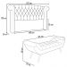 Cabeceira Cama Box King 195cm Provença e Recamier Veneto P02 Bouclé Branco - Mpozenato