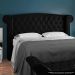 Cabeceira Cama Box King 195cm Provença e Recamier Veneto P02 Sintético Preto - Mpozenato