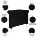 Cabeceira Cama Box King 195cm Provença e Recamier Veneto P02 Sintético Preto - Mpozenato