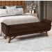 Cabeceira Cama Box Queen 160cm Pisa e Recamier Neville P02 Sintético Marrom - Mpozenato