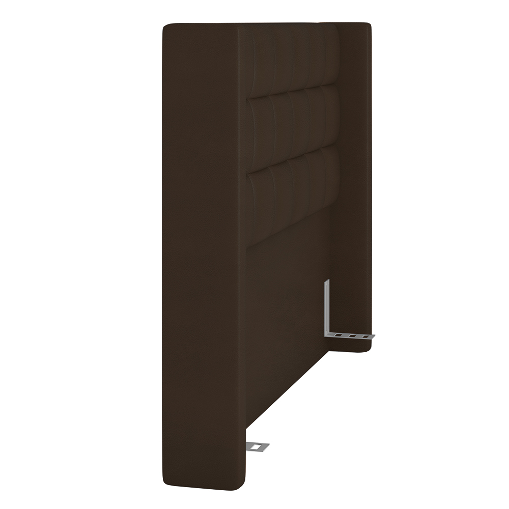Cabeceira Cama Box Queen 160cm Pisa e Recamier Neville P02 Sintético Marrom - Mpozenato