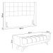 Cabeceira Cama Box Queen 160cm Pisa e Recamier Neville P02 Sintético Preto - Mpozenato