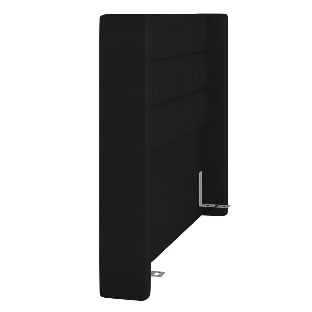 Cabeceira Cama Box Queen 160cm Pisa e Recamier Neville P02 Sintético Preto - Mpozenato