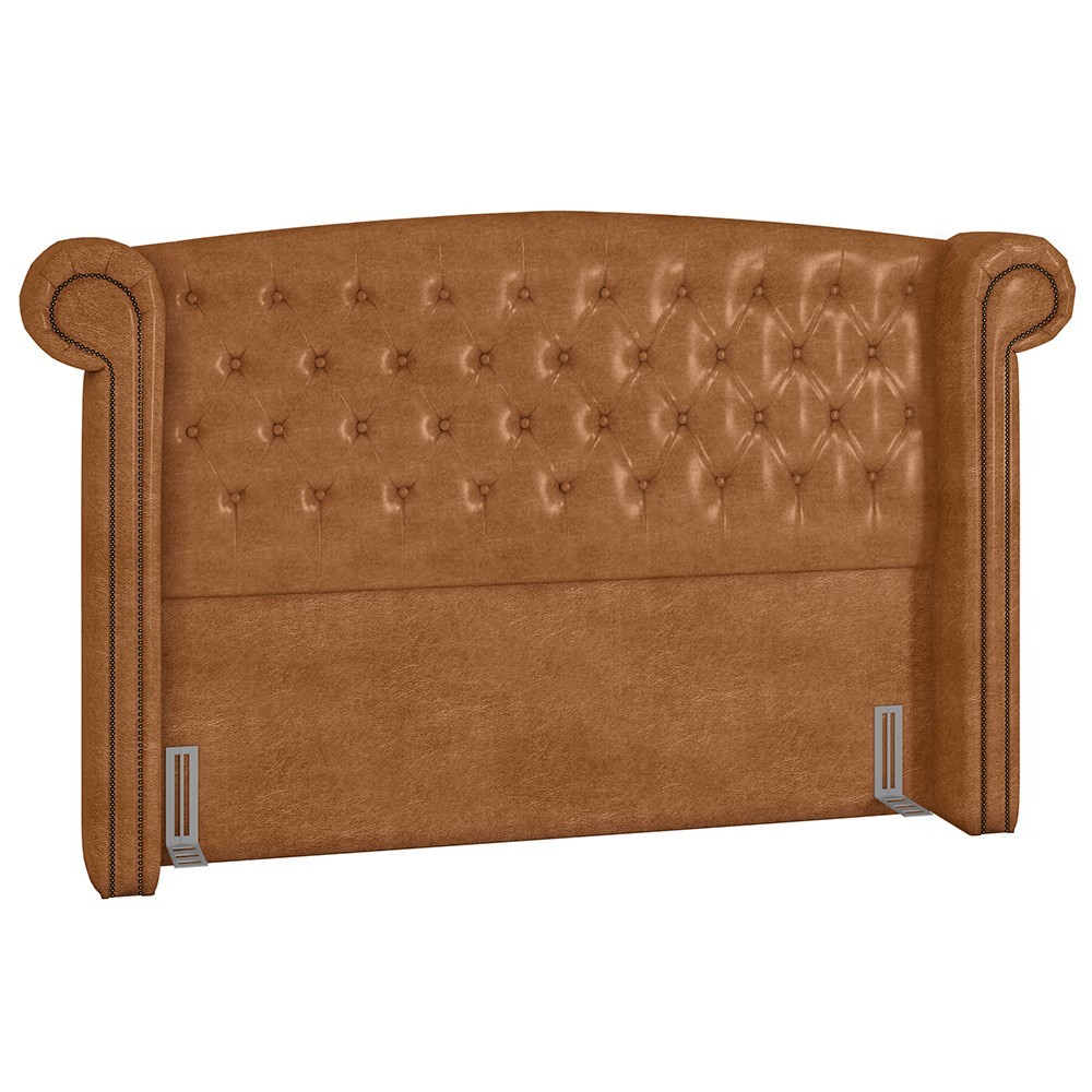 Cabeceira Cama Box Queen 160cm Provença P02 Sintético Caramelo - Mpozenato