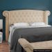 Cabeceira Cama Box Queen 160cm Provença e Recamier Veneto P02 Bouclé Bege - Mpozenato