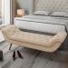 Cabeceira Cama Box Queen 160cm Provença e Recamier Veneto P02 Bouclé Bege - Mpozenato