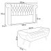 Cabeceira Cama Box Queen 160cm Provença e Recamier Veneto P02 Bouclé Branco - Mpozenato