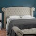 Cabeceira Cama Box Queen 160cm Provença e Recamier Veneto P02 Bouclé Cru - Mpozenato