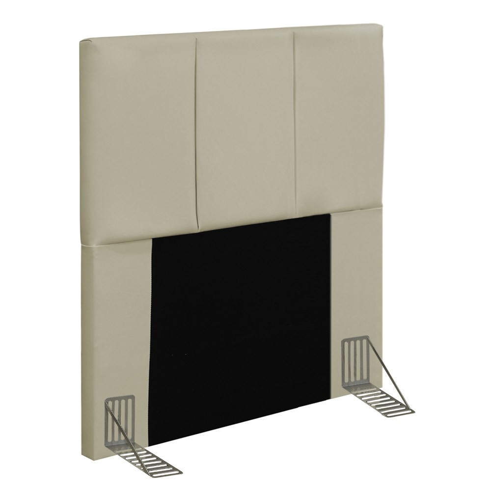 Cabeceira Cama Box Solteiro 90CM Pérola D10 Corano Bege - Mpozenato