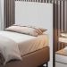Cabeceira Cama Box Solteiro 90CM Pérola D10 Corano Branco - Mpozenato
