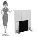 Cabeceira Cama Box Solteiro 90CM Pérola D10 Corano Branco - Mpozenato