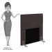Cabeceira Cama Box Solteiro 90CM Pérola D10 Corano Marrom - Mpozenato