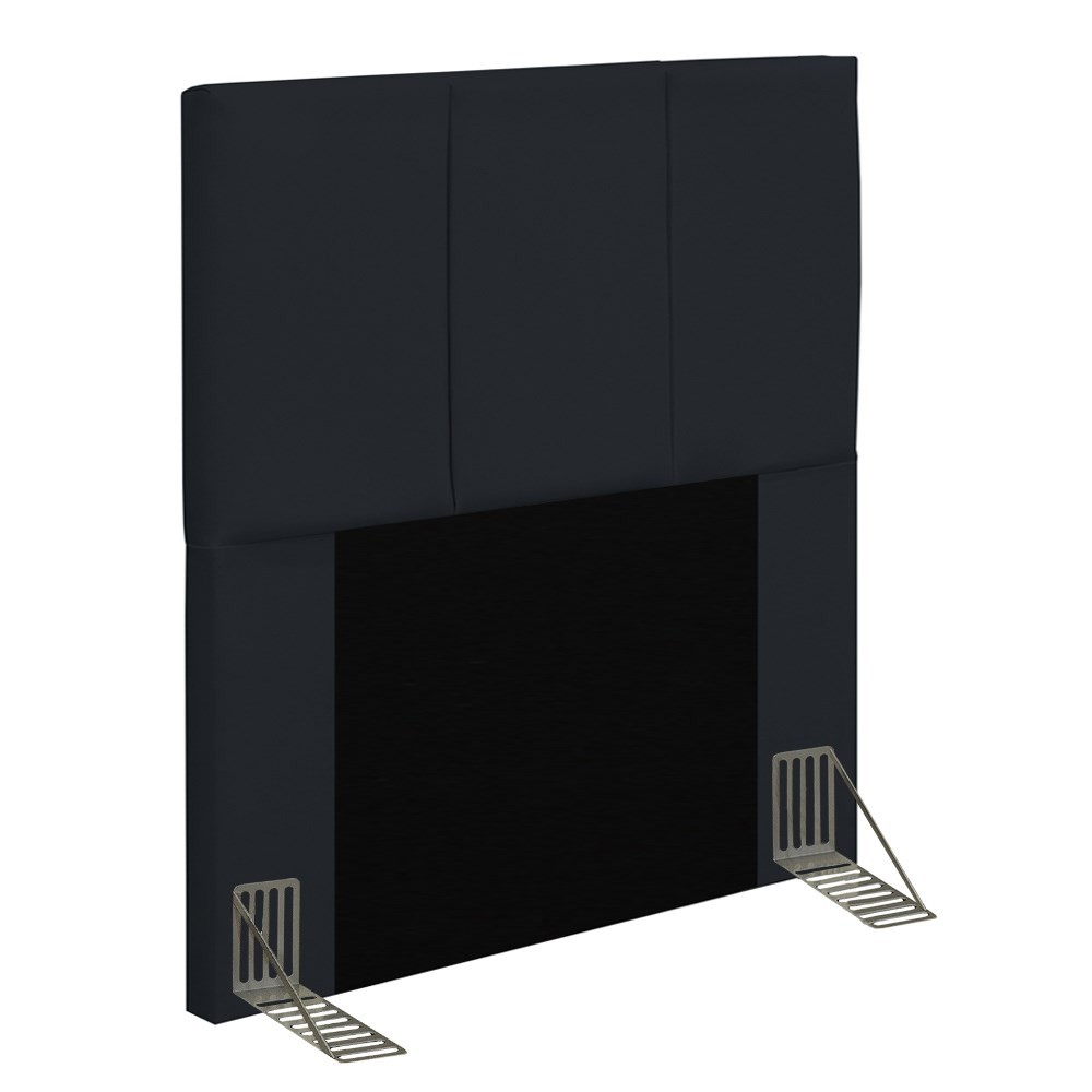 Cabeceira Cama Box Solteiro 90CM Pérola D10 Corano Preto - Mpozenato