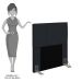 Cabeceira Cama Box Solteiro 90CM Pérola D10 Corano Preto - Mpozenato