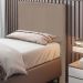 Cabeceira Cama Box Solteiro 90CM Pérola D10 Suede Bege - Mpozenato