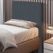 Cabeceira Cama Box Solteiro 90CM Pérola D10 Suede Cinza - Mpozenato
