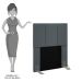Cabeceira Cama Box Solteiro 90CM Pérola D10 Suede Cinza - Mpozenato