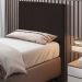 Cabeceira Cama Box Solteiro 90CM Pérola D10 Suede Marrom - Mpozenato