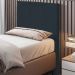 Cabeceira Cama Box Solteiro 90CM Pérola D10 Suede Preto - Mpozenato