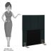 Cabeceira Cama Box Solteiro 90CM Pérola D10 Suede Preto - Mpozenato