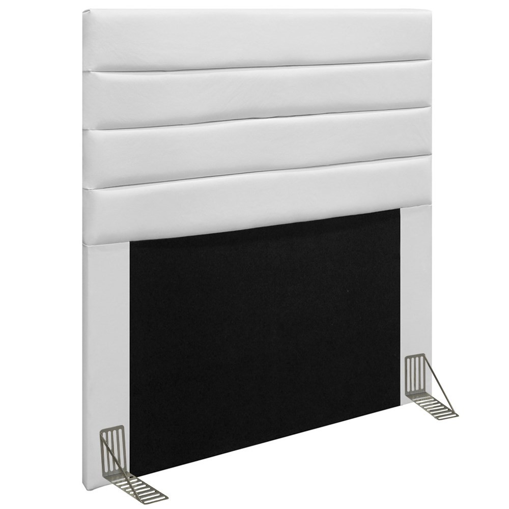 Cabeceira Cama Box Solteiro 90CM Rubi D10 Corano Branco - Mpozenato