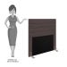 Cabeceira Cama Box Solteiro 90CM Rubi D10 Corano Marrom - Mpozenato