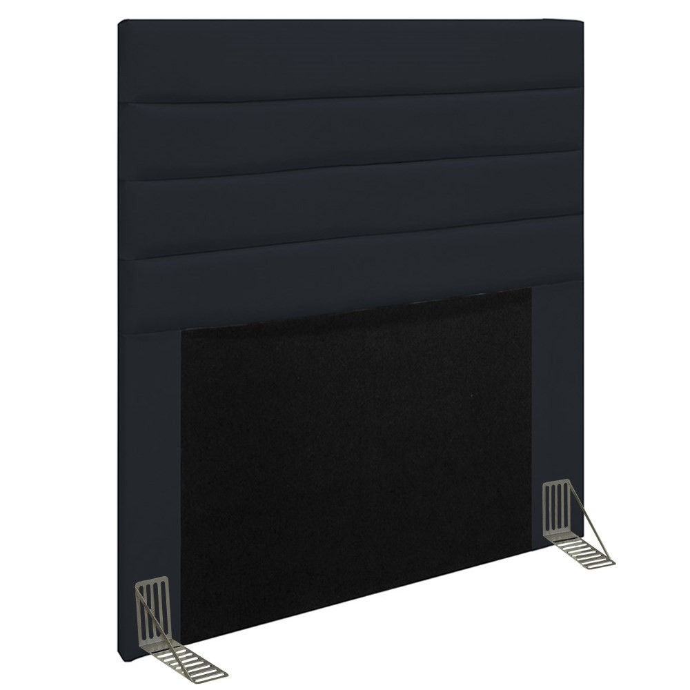 Cabeceira Cama Box Solteiro 90CM Rubi D10 Corano Preto - Mpozenato