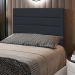 Cabeceira Cama Box Solteiro 90CM Rubi D10 Corano Preto - Mpozenato