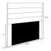 Cabeceira Cama Box Solteiro 90CM Rubi D10 Corano Preto - Mpozenato
