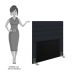 Cabeceira Cama Box Solteiro 90CM Rubi D10 Corano Preto - Mpozenato